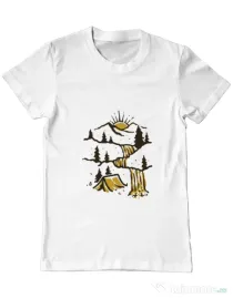 Tricou ADLER barbat Hidden Paradise Alb
