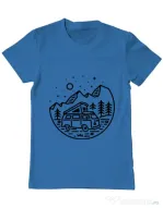Tricou ADLER barbat Go Outdoor Albastru azuriu