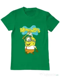 Tricou ADLER barbat MinionBob Verde mediu
