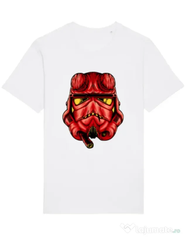 Tricou STANLEY STELLA barbat Helltrooperboy Alb
