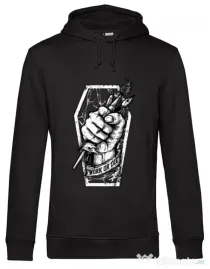 Hoodie barbat cu gluga Work or Die Negru