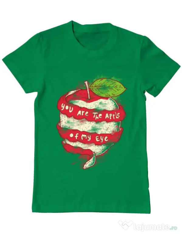 Tricou ADLER barbat You are the apple of my eye Verde mediu