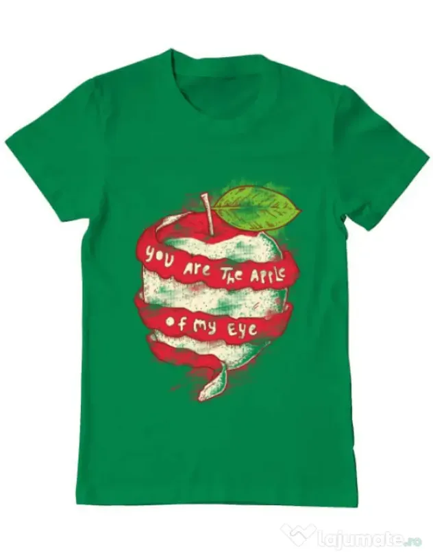 Tricou ADLER barbat You are the apple of my eye Verde mediu