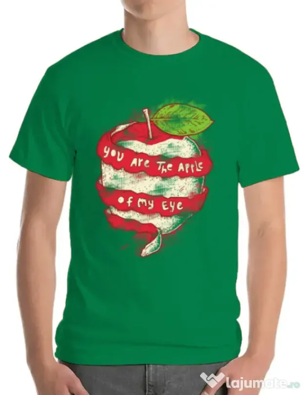 Tricou ADLER barbat You are the apple of my eye Verde mediu