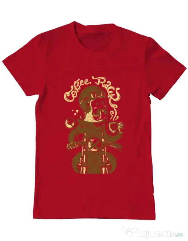 Tricou ADLER barbat Coffee Racer Rosu