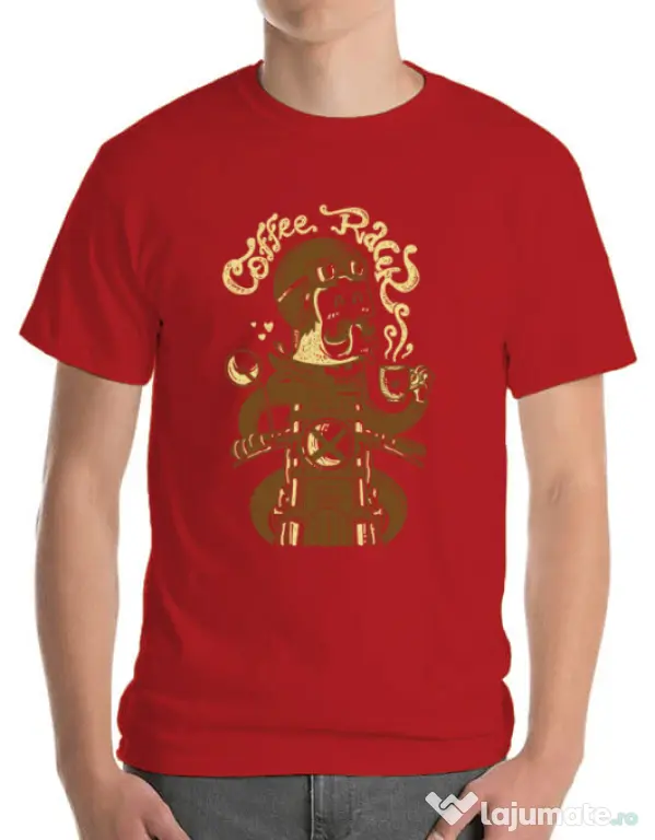 Tricou ADLER barbat Coffee Racer Rosu