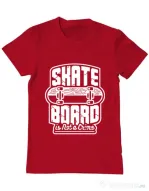 Tricou ADLER barbat Skate Board Rosu