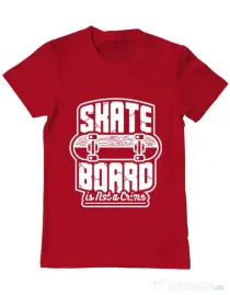 Tricou ADLER barbat Skate Board Rosu