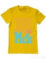 Tricou ADLER barbat Life Is A Mess Galben