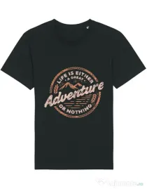 Tricou STANLEY STELLA barbat Adventure or nothing Negru