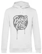 Hoodie barbat cu gluga Boys Dont Cry Alb