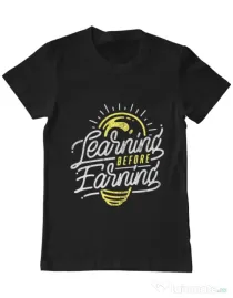Tricou ADLER barbat Learning Before Earning Negru