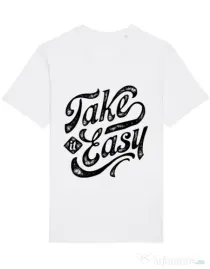 Tricou STANLEY STELLA barbat Take it easy Alb