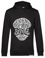 Hoodie barbat cu gluga Open your mind Negru