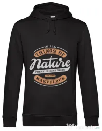 Hoodie barbat cu gluga Nature Negru