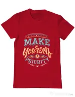 Tricou ADLER barbat Make yourself a priority Rosu