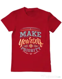 Tricou ADLER barbat Make yourself a priority Rosu
