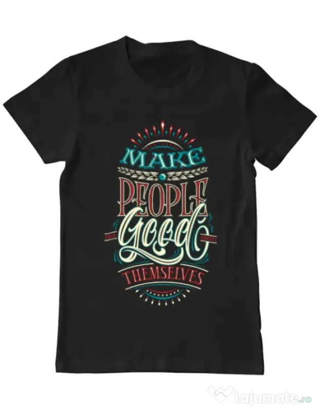 Tricou ADLER barbat Make people feel good Negru