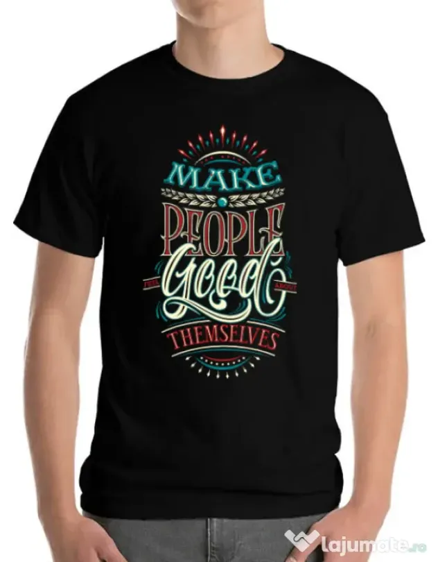 Tricou ADLER barbat Make people feel good Negru