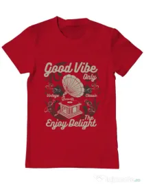 Tricou ADLER barbat Good Vibe Only Rosu