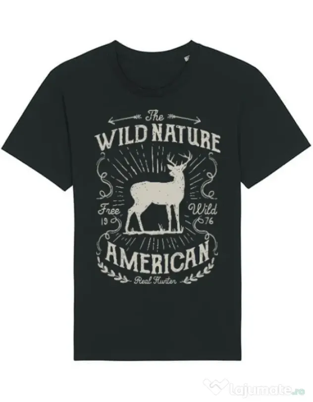 Tricou STANLEY STELLA barbat Wild Nature Negru