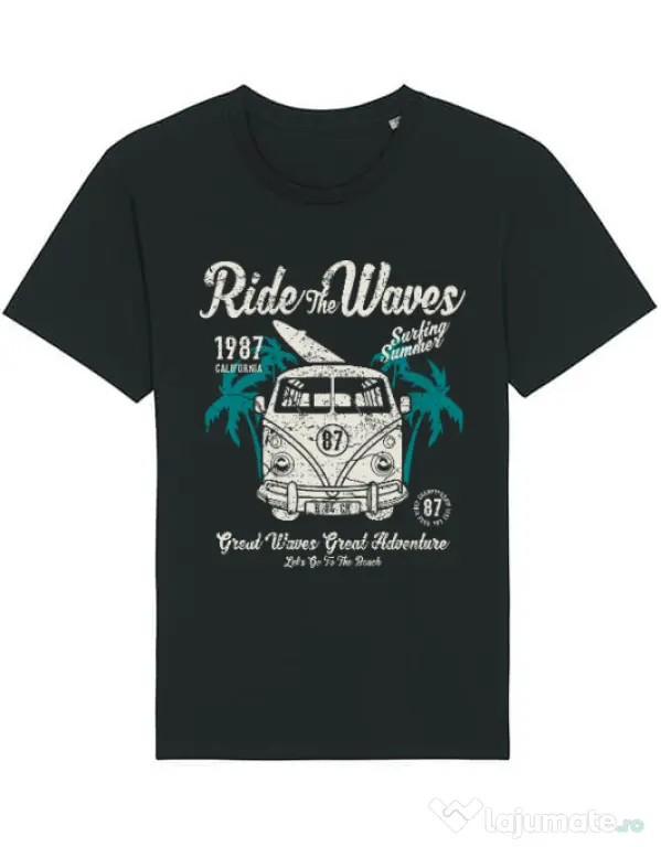 Tricou STANLEY STELLA barbat Ride The Waves Negru