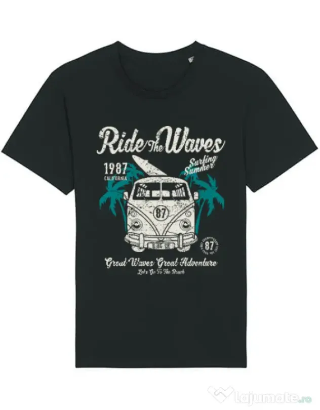 Tricou STANLEY STELLA barbat Ride The Waves Negru