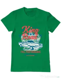 Tricou ADLER barbat King Of The Road Verde mediu