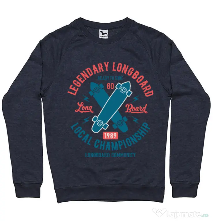 Bluza ADLER barbat Legendary Longboard Denim inchis