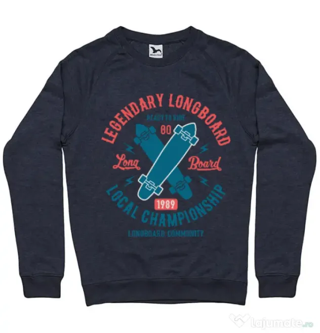 Bluza ADLER barbat Legendary Longboard Denim inchis