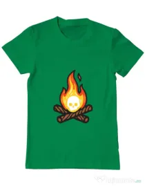 Tricou ADLER barbat Skullfire Verde mediu