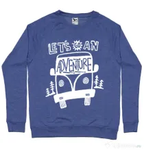 Bluza ADLER barbat Lets Go an Adventure Albastru melanj