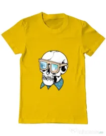Tricou ADLER barbat Skull Holiday Galben