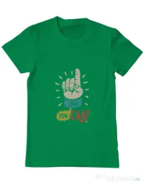 Tricou ADLER barbat Yes You Can Verde mediu