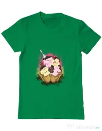 Tricou ADLER barbat sweet ice cream lettering Verde mediu