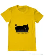 Tricou ADLER barbat Take Meow Home Galben