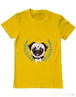 Tricou ADLER barbat King Of Pug Galben