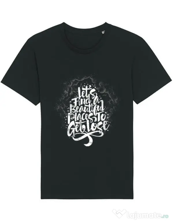 Tricou STANLEY STELLA barbat Let's find beautiful place to get lost Negru