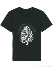 Tricou STANLEY STELLA barbat Let's find beautiful place to get lost Negru