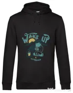 Hoodie barbat cu gluga Wake up and drink a coffee Negru