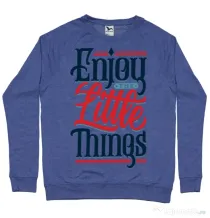 Bluza ADLER barbat Enjoy The Little Things Albastru melanj