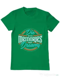 Tricou ADLER barbat Die With Memories Not Dreams Verde mediu