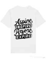 Tricou STANLEY STELLA barbat Aspire To Inspire Before We Expire Alb