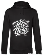 Hoodie barbat cu gluga Focus On The Good Negru