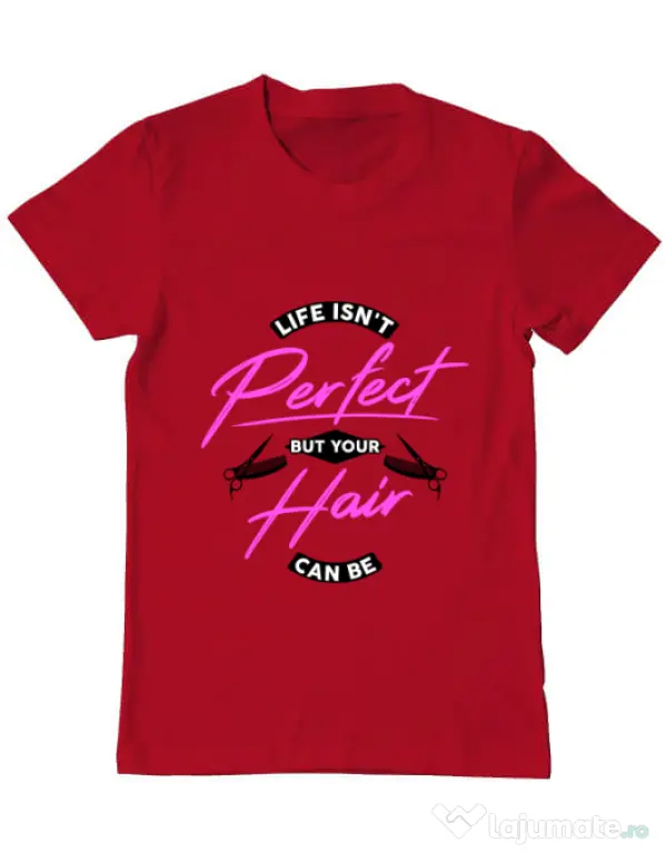 Tricou ADLER barbat Life isnt perfect Rosu