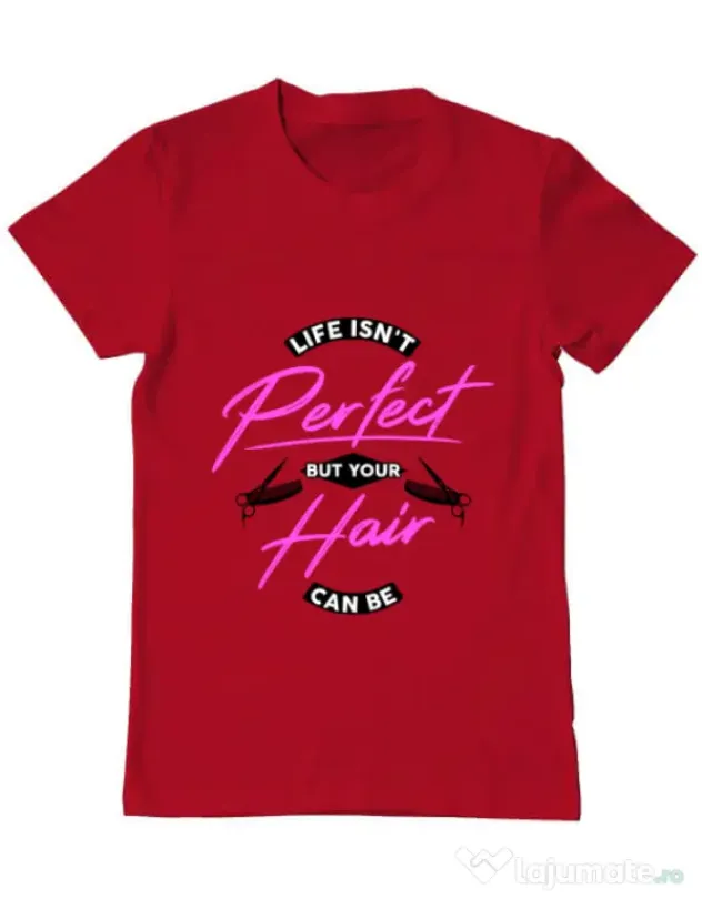 Tricou ADLER barbat Life isnt perfect Rosu
