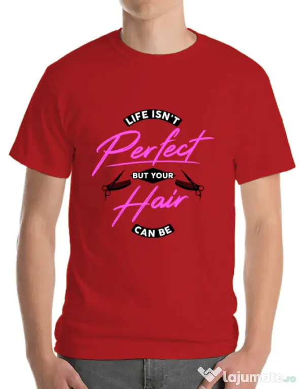 Tricou ADLER barbat Life isnt perfect Rosu
