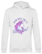Hoodie barbat cu gluga Lets drink Alb