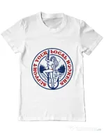 Tricou ADLER barbat SUPPORT YOUR LOCAL HOOKERS Alb