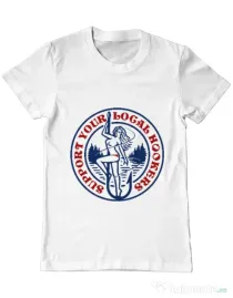 Tricou ADLER barbat SUPPORT YOUR LOCAL HOOKERS Alb